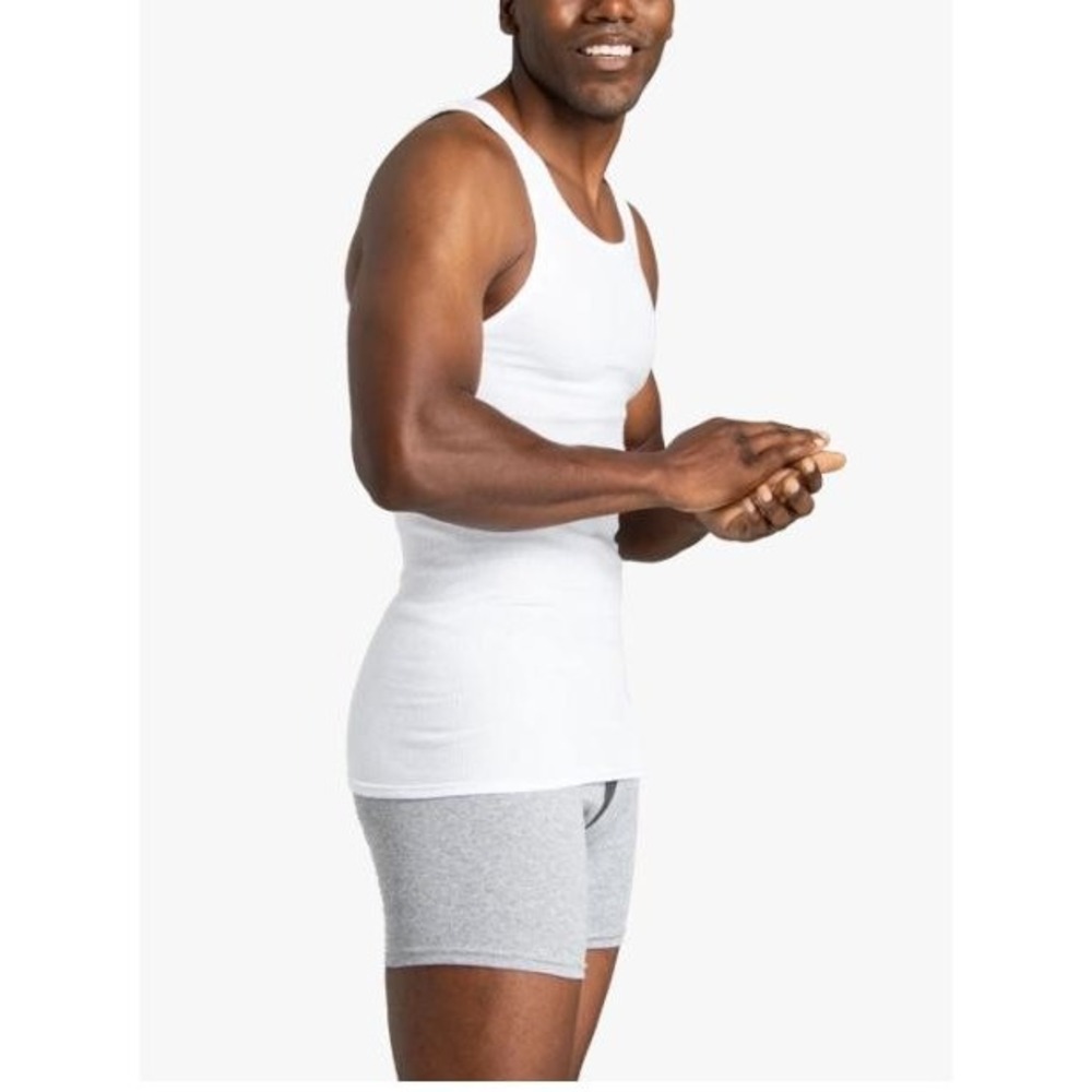 Fruit of the Loom Men's Cotton A-Shirt, White 6 Pack Small NWT